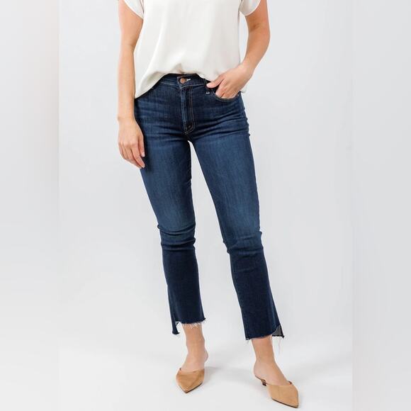 Mother The Insider Crop Step Fray Jeans in Off Limits 25 - Picture 9 of 9